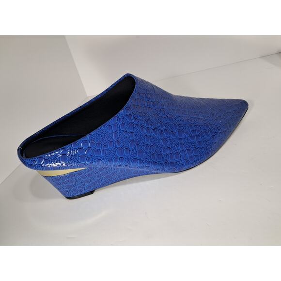 Unbranded Shoes - Women's Blue Crocodile Mules Poyoior Shoes Size Eu41 us10